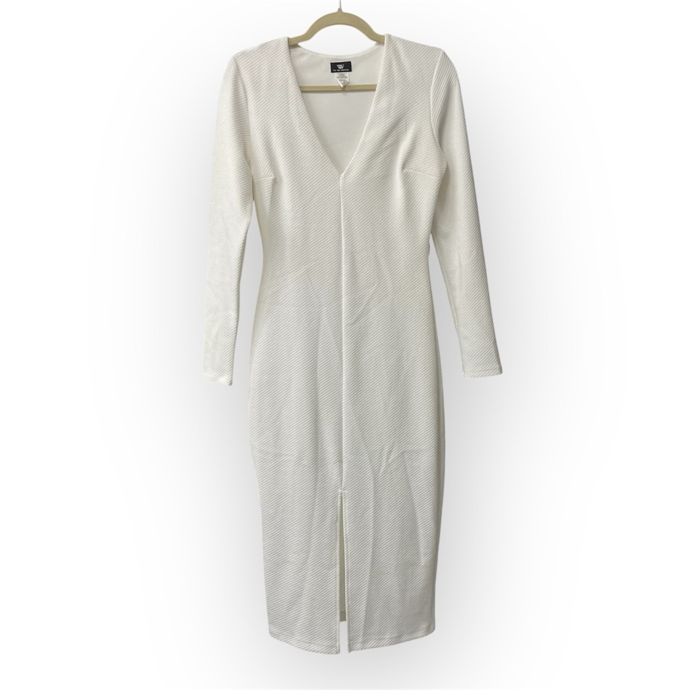 Va Va Voom Women’s White Midi Bodycon Dress